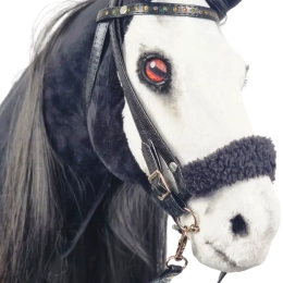 REALISTYCZNY HOBBY HORSE – CZARNO-BIAŁY/CZARNA