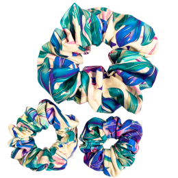 ZESTAW 3 gumki scrunchie  Mint - XXL, L, M