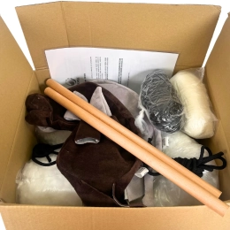 BOX DO SAMODZIELNEGO WYKOŃCZENIA - z wyszytymi głowami koni - NA 2 KONIE - ROZMIAR A5