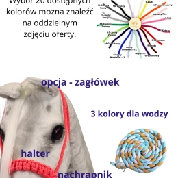 Halter z wodzami dla hobby horse realistik