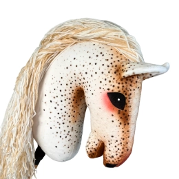 UJEŻDŻENIOWY hobby horse - Biało - brązowy TARANT A3